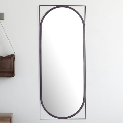 Rootz Wall Mirror - Modern Design - Rectangular Frame - Handmade - Glass Mirror - Powder-Coated Iron Frame - 37cm x 91cm x 2.5cm