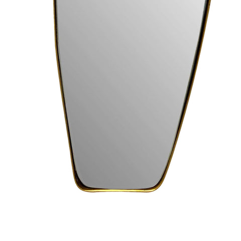 Rootz Modern Wall Mirror - Contemporary Mirror - Asymmetrical Shape - Handcrafted - Gold Frame - 33cm x 90cm x 2.5cm
