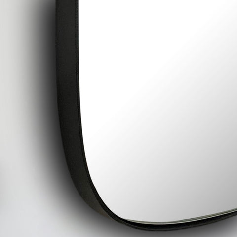 Rootz Asymmetrical Wall Mirror - Irregular Shape - Unique Design - Handcrafted - 53cm x 60cm x 2.5cm - Black Frame - Glass/Iron - Modern - Dynamic