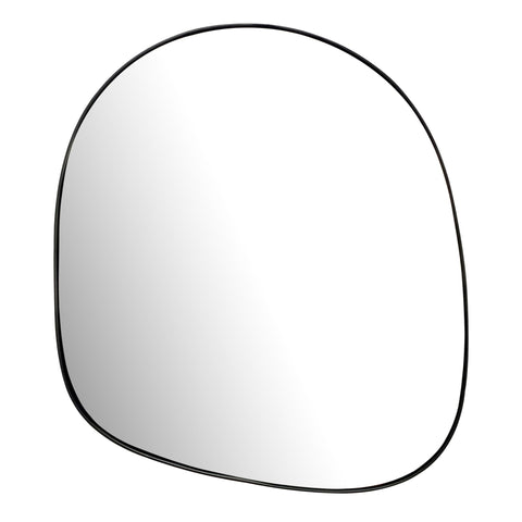 Rootz Asymmetrical Wall Mirror - Irregular Shape - Unique Design - Handcrafted - 53cm x 60cm x 2.5cm - Black Frame - Glass/Iron - Modern - Dynamic