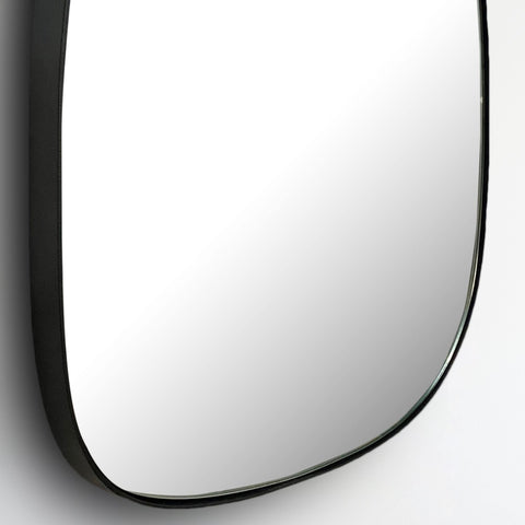 Rootz Asymmetrical Wall Mirror - Irregular Shape - Unique Design - Handcrafted - 53cm x 60cm x 2.5cm - Black Frame - Glass/Iron - Modern - Dynamic