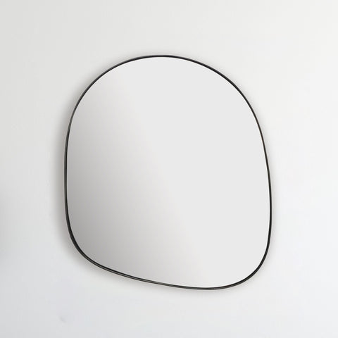 Rootz Asymmetrical Wall Mirror - Irregular Shape - Unique Design - Handcrafted - 53cm x 60cm x 2.5cm - Black Frame - Glass/Iron - Modern - Dynamic
