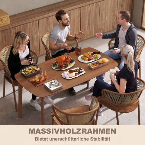 Rootz Dining Table - Country House Table - Rustic Charm Wood Table - Durable Design - 150cm x 80cm x 76cm