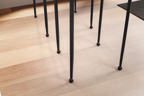 Rootz Modern Design Side Table Set - End Tables - Accent Tables - Aqua Blue & Black Glass Tops - Powder-Coated Iron Frames - 39 x 39 x 55 cm & 32 x 32 x 48 cm