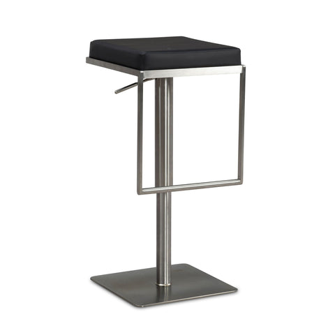 Rootz Modern Bar Stool - Contemporary Stool - Metal Frame - Adjustable Height - 73-91cm x 38cm x 39cm