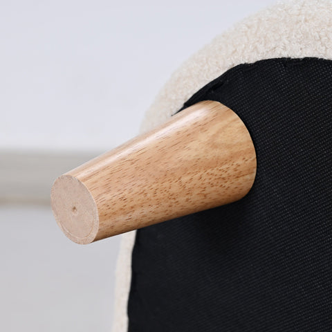 Rootz Children's Armchair - Plush Seat - Kids' Sofa - Cozy Comfort - Bear Ears - Fleece & Foam - White- 47cm x 43cm x 53cm