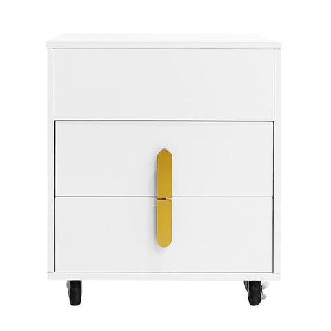 Rootz Bedside Table - Nightstand - Liftable Bedside Cabinet - USB Charging Interface - 74x40.2x71 cm - White