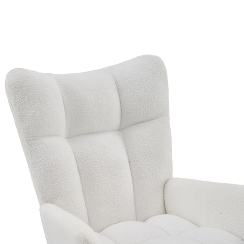 Rootz Modern Rocking Chair - High Back Armchair - Velvety Lounger - Ultimate Comfort - 62.9x95.7x90.9cm