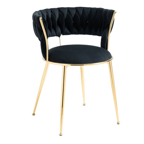 Rootz Velvet Dining Chair Set - Dining Room Chairs - Elegant Seating - Exceptional Comfort - 57L x 55W x 70H cm