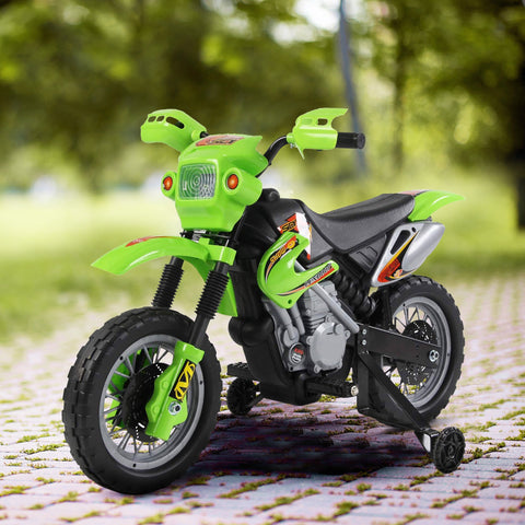 Rootz Electric Motorcycle for Kids - Children's Bike - Motorized Ride-On - Safe Learning - 102cm x 53cm x 66cm - Green & Black