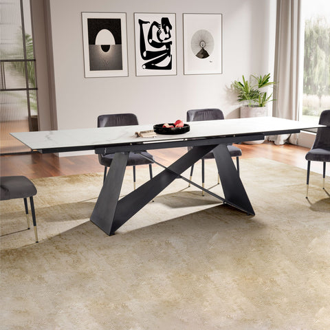Rootz Modern Dining Table - Dining Room Table - Rectangular Table - Expandable - 180-260cm x 95cm x 78cm