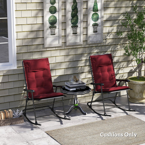 Rootz 2-Piece Sun Lounger Set - Upholstered Pad - Garden Cushion - Water-Repellent - Comfortable - 50x116x5 cm