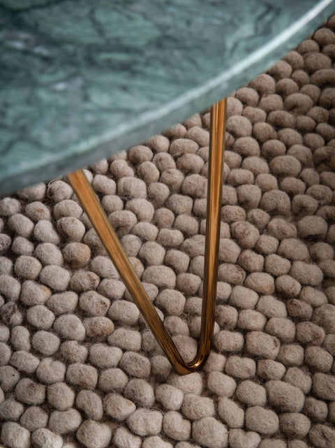 Rootz Round Coffee Table - Modern Coffee Table - Elegant Center Table - Marble Top - 70cm x 70cm x 35cm - Unique Handcrafted Design