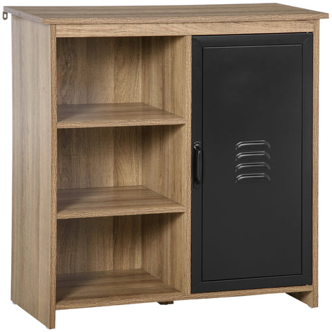 Rootz Industrial Buffet - Standing Storage Furniture - Cabinet - 3 Compartments - Extra Storage Space - 80cm x 35cm x 82cm
