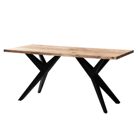 Rootz Modern Loft Dining Table - Handcrafted Rectangular Table - Acacia Wood Table - Unique Design - 120cm x 60cm x 76cm