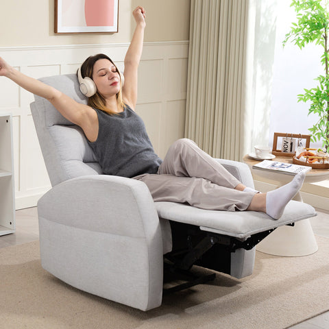 Rootz Adjustable Relaxation Armchair - Modern Upholstered Chair - Recliner with Footrest - Comfortable Seating - 76cm x 93cm x 103cm