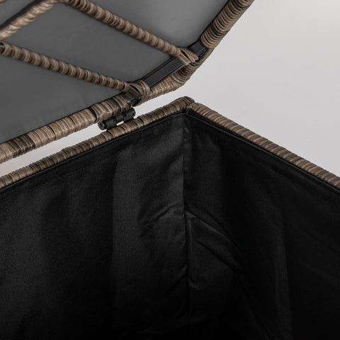 Rootz Polyrattan Storage Box - Cushion Box - Garden Storage Chest - Water Resistant - 75cm x 75cm x 70cm