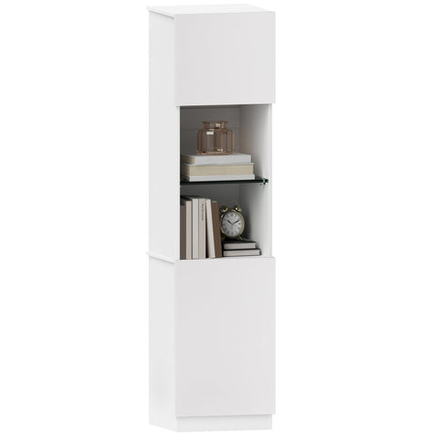 Rootz Bookcase Storage Shelf - Adjustable Units - Shelf Organizers - Modern Aesthetic - 40 x 38 x 160 cm White