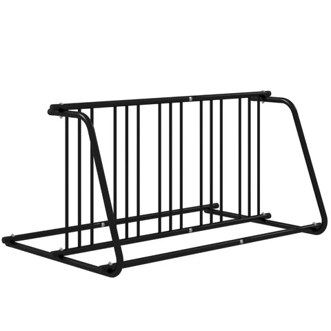 Rootz Bicycle Stand - 4 Bicycles - Weatherproof - Additional Holder - Steel - Black - 155 X 100 X 75 Cm