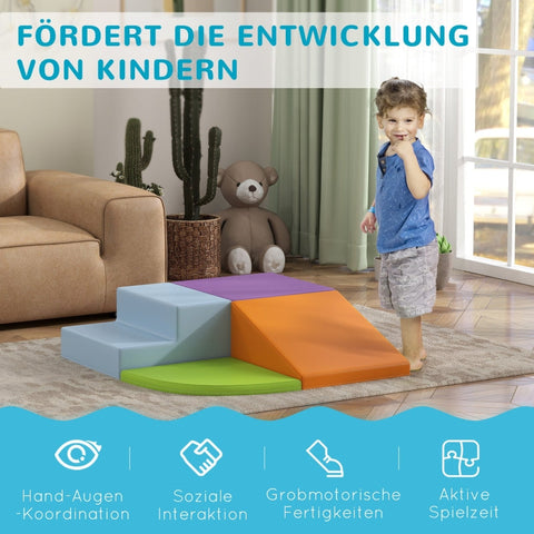 Rootz Soft Building Block Set - Climbing Blocks - Foam Blocks - Motor Development - Faux Leather - 45cm x 45cm x 25cm