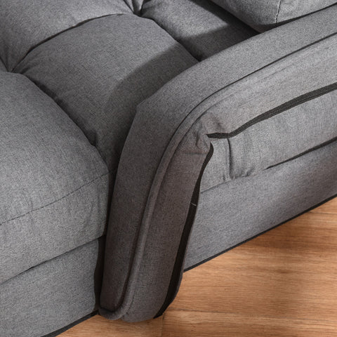 Rootz Sleeping Armchair - Upholstery Armchair - Convertible Chair - 5-Stage Recline - Grey - 78cm x 62cm x 70cm Sofa / 183cm x 62cm x 12cm Bed