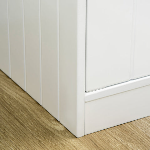 Rootz Dog Feeding Station - Pet Feeding Station - Elevated Dog Feeder - Ample Storage - Secure Magnetic Doors - Hygienic Stainless Steel Bowls - 60L x 30W x 35.5H cm - MDF and Stainless Steel