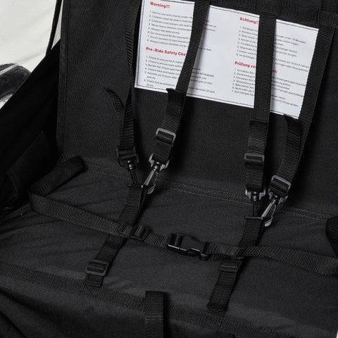 Rootz Children's Bicycle Trailer - Kids Bike Trailer - Child Transporter - Safety Belts - Full Suspension - Weather Protection - 142cm x 85cm x 105cm