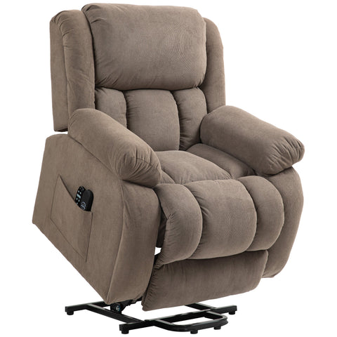 Rootz TV Recliner with Massage & Heat - Electric Stand-Up Chair - 45° Seat Elevation - 93W x 104D x 100H cm
