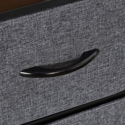 Rootz Cabinet Storage Furniture - Foldable Fabric Drawers - Organizers - Space-Saving - 58 x 29 x 99 cm Grey and Black