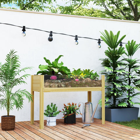 Rootz Raised Garden Bed - Plant Box - Flower Planter - Optimal Drainage - 110 x 50 x 80 cm