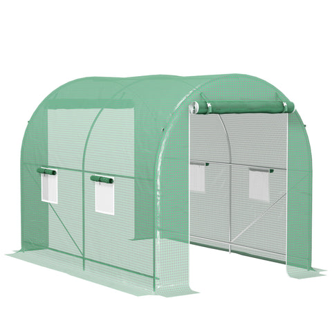 Rootz Greenhouse Tunnel - Garden Plant Shelter - Weatherproof Plant Protector - Reinforced Frame - 3x2x2.05m (LxWxH)
