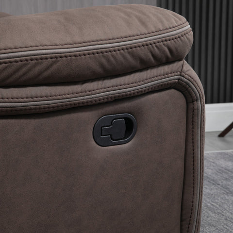 Rootz Upholstery Armchair with Footrest - Recliner Chair - Relaxation Furniture - Microfiber Leather-Look - Comfort Up to 135° - 97cm x 160cm x 80cm