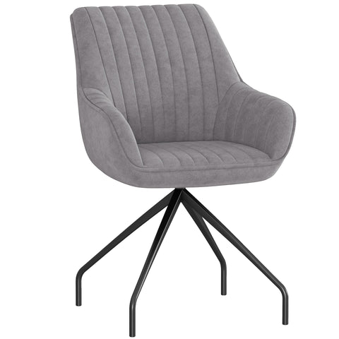 Rootz Swivel Arm Chair - Modern Accent Chair - Living Room Office Chair - 360° Rotation - 61cm x 62cm x 81cm