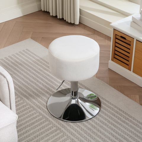 Rootz Bar Stool - Padded Bar Chair - Adjustable Swivel Stool - Breathable Fabric - 38cm x 52-66cm