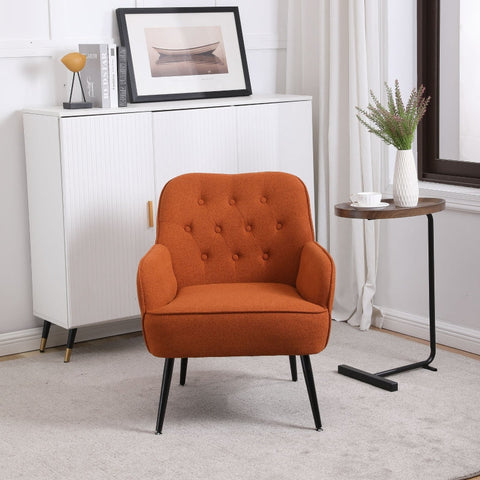 Rootz Upholstered Single Sofa Chair - Accent Chair - Lounge Seating - Comfort & Style - 64L x 73W x 78H cm