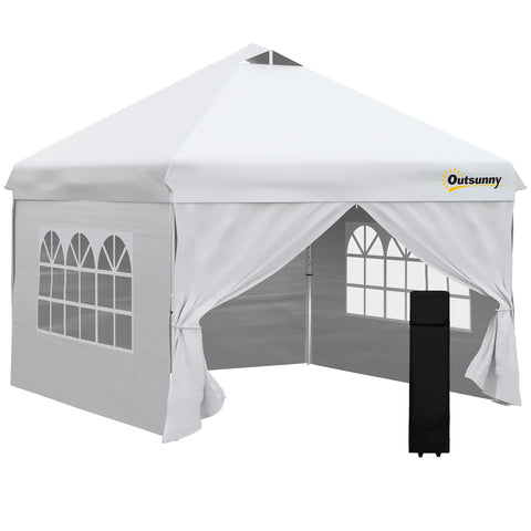 Rootz Pop-Up Garden Pavilion - Barnum Tent - Event Canopy - Easy Setup - 300cm x 300cm x 284cm