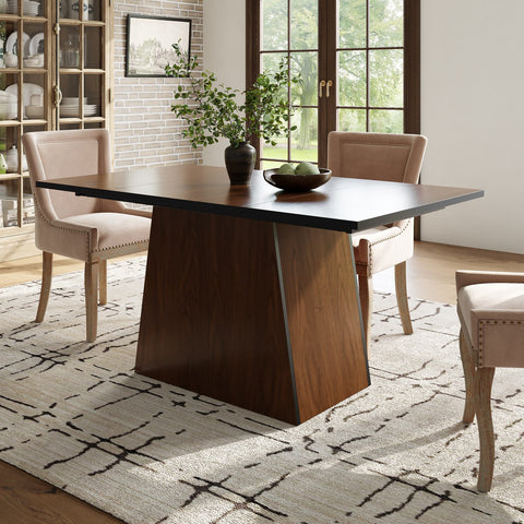 Rootz Modern Kitchen Dining Table - Bistro Table - Unique Design Table - Timeless Elegance - 138.5cm x 80cm x 75cm