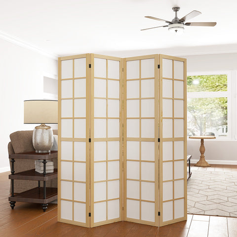 Rootz Foldable Room Divider - Privacy Screen - Free-standing Partition - Elegant Design - 160cm x 1.7cm x 170cm