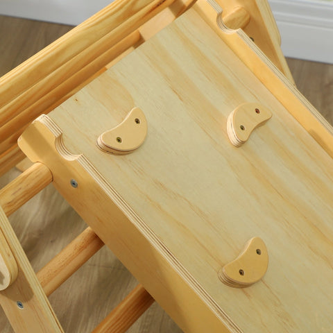 Rootz Climbing Frame Set - Climbing Toy - Triangular Ladder - Smooth Pine Plywood - Foldable Design - 147L x 64.5W x 63H cm