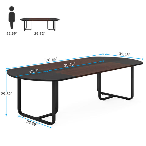 Rootz Executive Desk - Office Desk - Workstation Table - Elegant Design - 180 cm Width x 90 cm Depth x 75 cm Height