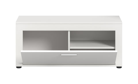 Rootz White Shoe Storage Bench - Entryway Organizer - Hallway Furniture - Space for 4 Pairs - 100x44x35 cm