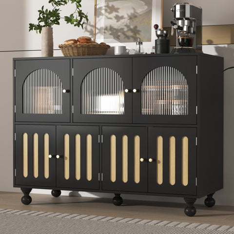 Rootz Modern Sideboard - Storage Cabinet - Stylish Buffet - Durable MDF - 120cm x 40cm x 90cm