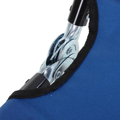 Rootz Sun Lounger - 5 Way Adjustable Backrest - Sunbeds - Quick Drying - Oxford Fabric - Metal Frame - Blue - 190 x 56 x 28 cm