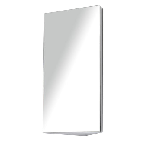 Rootz Mirror Cabinet - Bathroom Wall Cabinet - Toilet Corner Cabinet - Rust-Proof Metal - 30W x 18.4D x 60H cm Stainless Steel