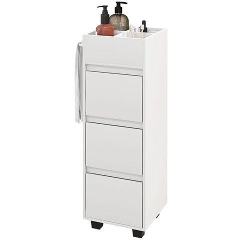 Rootz Bathroom Storage Unit - Cabinet - Organizer - Tip-Proof Stability - 35cm x 30cm x 90cm