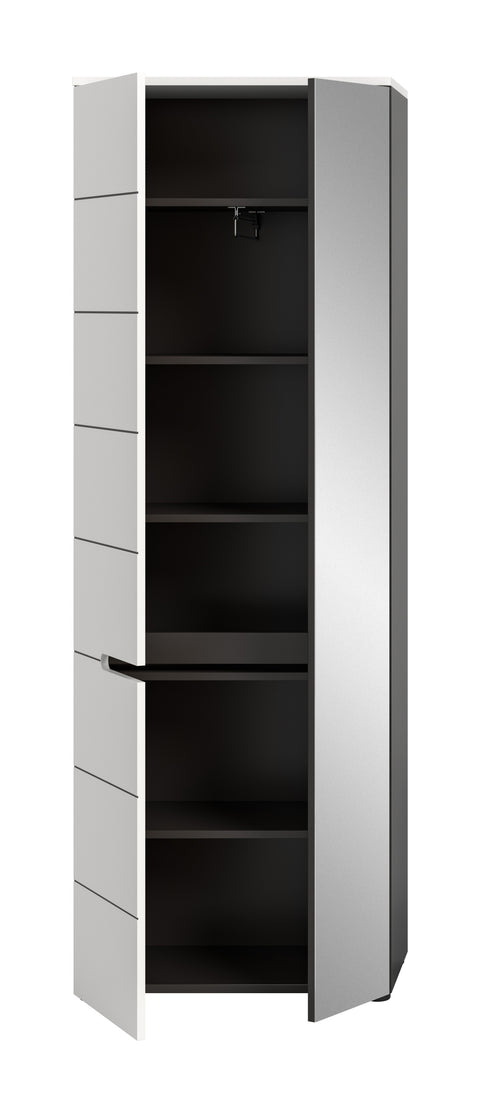 Rootz Wardrobe - Closet Organizer - Storage Cabinet - Extendable Rail - 65x190x37 cm