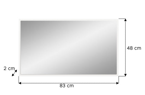Rootz Wall Mirror - Reflective Glass - Decorative Mirror - Clear Reflections - 83cm x 48cm x 2cm