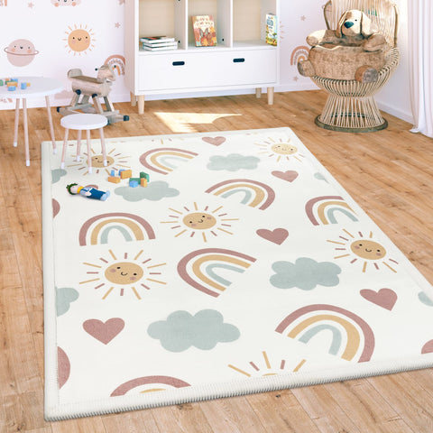 Soft Kids' Room Rug – Durable Short Pile – Playful Cute Motifs – Easy Care
