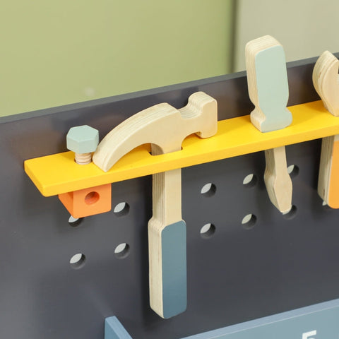 Rootz Children's Workbench Playset - Kids Tool Bench - Role Play Set - Boosts Fine Motor Skills - 58cm x 31cm x 77.5cm