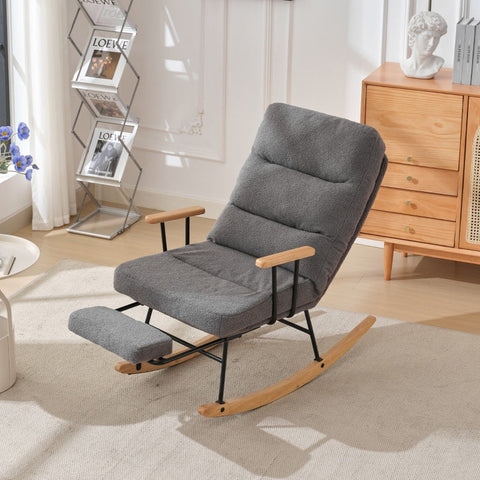 Rootz Ergonomic Rocking Chair - Recliner - Rocking Armchair - Gravity Adjustment - 58L x 102W x 100H cm